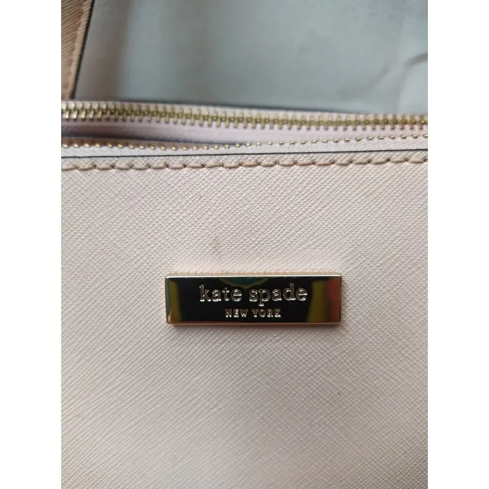 Kate Spade Newbury Lane Loden Satchel Light Pink Saffiano Leather Shoulder Bag